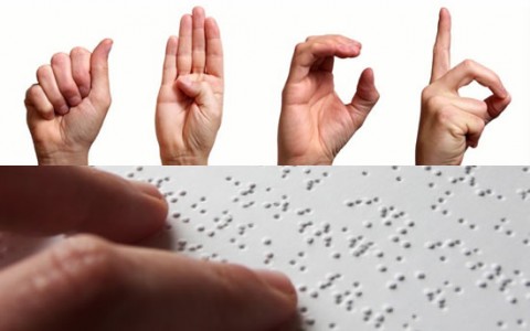 sign language and braille